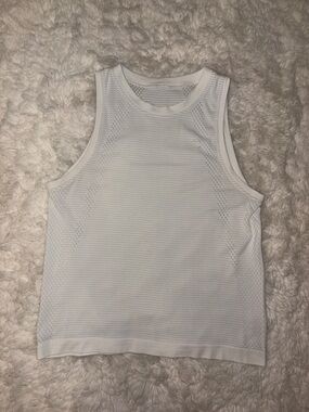 lululemon athletica White Mesh Tank Top size 4